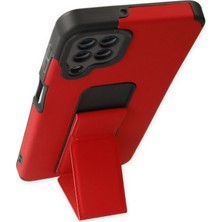 Dukkanıum Newface Samsung Galaxy A22 Kılıf Mega Standlı Silikon - Kırmızı