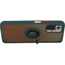 Dukkanıum Newface Xiaomi Redmi Note 10 Kılıf Montreal Yüzüklü Silikon Kapak - Yeşil