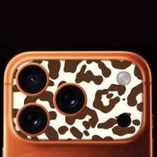 Senada iPhone 17 Pro Max Tam Kaplayan Kamera Çerçeve Koruyucu Desenli Baskılı - Çita Desen