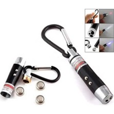 EkoAlışverişDünyam El Feneri Anahtarlık Işıklı Anahtarlık 3 Fonksyonlu Lazer LED Fener