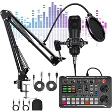 GreaTech Profesyonel Podcast Mikrofon ve Ses Katı Seti Stüdyo Yayıncı Condenser Tiktok Youtube Dj Ekipmanı