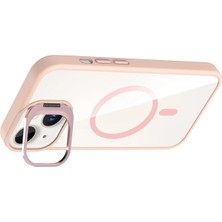Dukkanıum Joko Apple Iphone 13 Remim Lensli Magsafe Standlı Kapak - Pembe