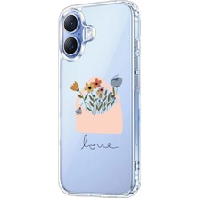 3gen Case Iphone 17 Kılıf Desenli Lüx Şeffaf Silikon Kılıf FLOWER13