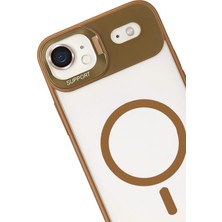 Dukkanıum Joko Apple Iphone 17 Air Remim Lensli Magsafe Standlı Kapak - Kahverengi