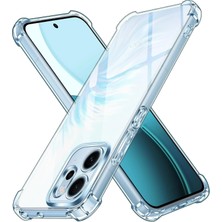 Caseart Oppo Reno 14F  5g ile Uyumlu Kapak Kamera Korumalı Airbag Antishock Köşe Korumalı Şeffaf Silikon Kılıf