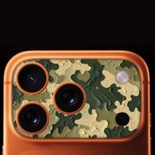 Senada iPhone 17 Pro Max Tam Kaplayan Kamera Çerçeve Koruyucu Desenli Baskılı - KAMUFLAJ7811