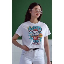 Velmora Fashion Unisex Oversize 24/1 Penye Dtf Baskılı Tişört - DTF107