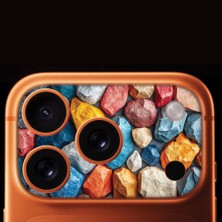 Senada iPhone 17 Pro Max Tam Kaplayan Kamera Çerçeve Koruyucu Desenli Baskılı - Kayalıklar