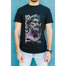 Velmora Fashion Unisex Oversize 24/1 Penye Dtf Baskılı Tişört - DTF98