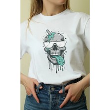 Velmora Fashion Unisex Oversize 24/1 Penye Dtf Baskılı Tişört - DTF150