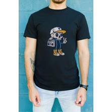 Velmora Fashion Unisex Oversize 24/1 Penye Dtf Baskılı Tişört - DTF189