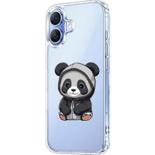 3gen Case Iphone 17 Kılıf Desenli Lüx Şeffaf Silikon Kılıf Panda2