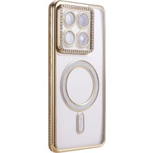 Dukkanıum Newface Xiaomi Mi 14T Pro Joke Simli Magneticsafe Kılıf - Gold