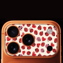 Senada iPhone 17 Pro Tam Kaplayan Kamera Çerçeve Koruyucu Desenli Baskılı - Love-Bug