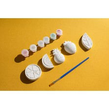 Tilekey Seramik Taş Tozu Meyve Boyama Seti / Kendin Boya