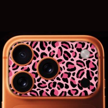 Senada iPhone 17 Pro Max Tam Kaplayan Kamera Çerçeve Koruyucu Desenli Baskılı - Süslü Leopar