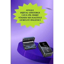 Dukkanıum Powerbank Aynalı Bluetooth Kulaklık ve Akıllı Saat Seti Anc Özelliği Dokunamatik