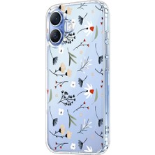 3gen Case Iphone 17 Kılıf Desenli Lüx Şeffaf Silikon Kılıf Papatyalı