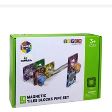 Aksoy Toys Magnetic Tiles 16 Parça Manyetik Yapı Blokları Egitici Oyuncak