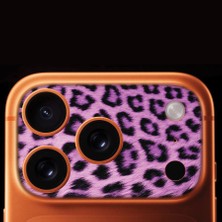 Senada iPhone 17 Pro Tam Kaplayan Kamera Çerçeve Koruyucu Desenli Baskılı - Mor Kürk