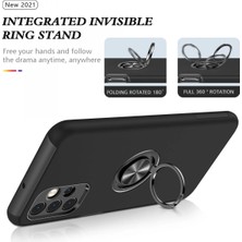 Dukkanıum Newface Samsung Galaxy A72 Kılıf Elit Yüzüklü Kapak - Siyah