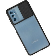 Dukkanıum Newface Samsung Galaxy M52 5g Kılıf Palm Buzlu Kamera Sürgülü Silikon - Siyah
