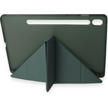 Dukkanıum Newface Samsung Galaxy Tab A9 Kılıf Kalemlikli Mars Tablet Kılıfı - Koyu Yeşil
