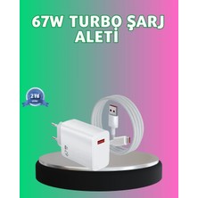 Dukkanıum 67 Watt Güçlü Turbo Şarj Aleti Samsung Note 10 Note 20 Uyumlu
