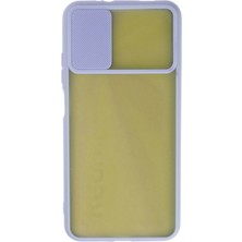 Dukkanıum Newface Xiaomi Redmi 9t Kılıf Palm Buzlu Kamera Sürgülü Silikon - Lila