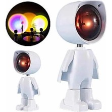 Dukkanıum Gün Batımı Projektör Lamba Astronot Görünümlü Dekoratif Masa Lambası