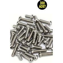 Usin 300 Adet Karışık M4 x 20MM M5 x 20MM M6 x 16MM Boy Yıldız Silindir Başlı Vida - Montaj Vidası