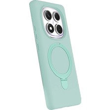 Dukkanıum Newface Xiaomi Redmi Note 14 Pro 5g Regal Magsafe Standlı Kapak - Su Yeşili
