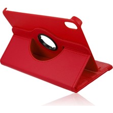 Eco Port iPad Mini 7 Kılıf 360 Tablet Deri Kılıf - Kırmızı