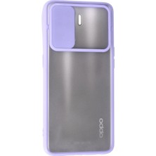 Dukkanıum Newface Oppo Reno 5 Lite Kılıf Palm Buzlu Kamera Sürgülü Silikon - Lila