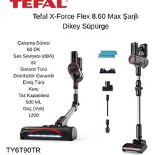 Tefal X-Force Flex 8.60 Max Şarjlı Dikey Süpürge + Xiaomi Baskül Hediye