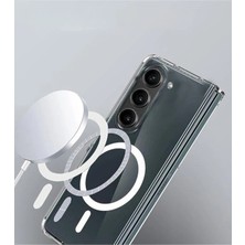 Dukkanıum Newface Samsung Galaxy Z Fold 6 Kılıf Magneticsafe Şeffaf Silikon - Şeffaf
