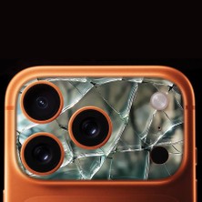 Senada iPhone 17 Pro Max Tam Kaplayan Kamera Çerçeve Koruyucu Desenli Baskılı - Cam Kırıkları