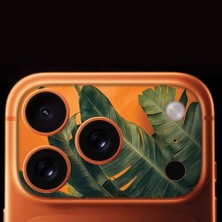 Senada iPhone 17 Pro Max Tam Kaplayan Kamera Çerçeve Koruyucu Desenli Baskılı - Green Wamp