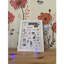 Birşebnem Oyun Ramazan ve Ben – Çocuk Odası Değerler Tablosu (Pembe Arka Plan)