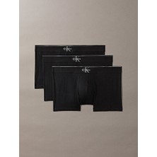 Calvin Klein Erkek Trunk Siyah Desenli 3'lü Boxer Seti XL Beden ile Rahat Kullanım
