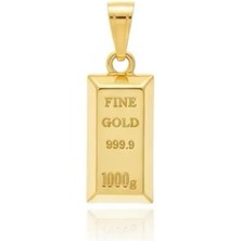 Altıncık 14 Ayar Altın Külçe Kolye Ucu