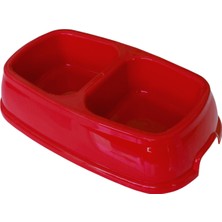 Indispensablely Ikili Plastik ve Su Kabı 500 + 500 ml Kırmızı