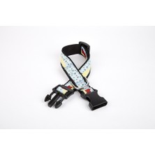 Indispensablely Pati Desenli Dokuma Köpek Boyun Tasması 3 cm x 36-60 cm Siyah