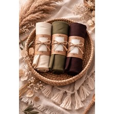 Anuk Grup 3'lüset Penye Şal Tesettür Kadın Hijab (Siyah-Füme-Lacivert)