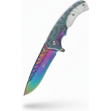 Yandan Basmalı Oto Çakı Outdoor Av ve Kamp Bıçağı