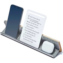 Clue Design Masaüstü Düzenleyici Organizer Stand - Premium Metal Ahşap