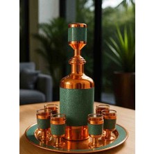 MARAL El Yapım Bakır ile Turkuaz Şaraplik