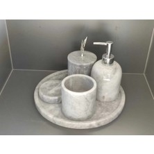Ege Gross Gri Mermer 5'li Banyo Seti