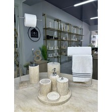 Ege Gross Traverten Mermer Banyo Seti- 9 Parça -Mermer Banyo Seti