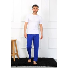 Veralya Moda Erkek Pamuk Saks Tek Alt Pijama